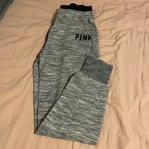 PINK Gray & Black Sweatpants